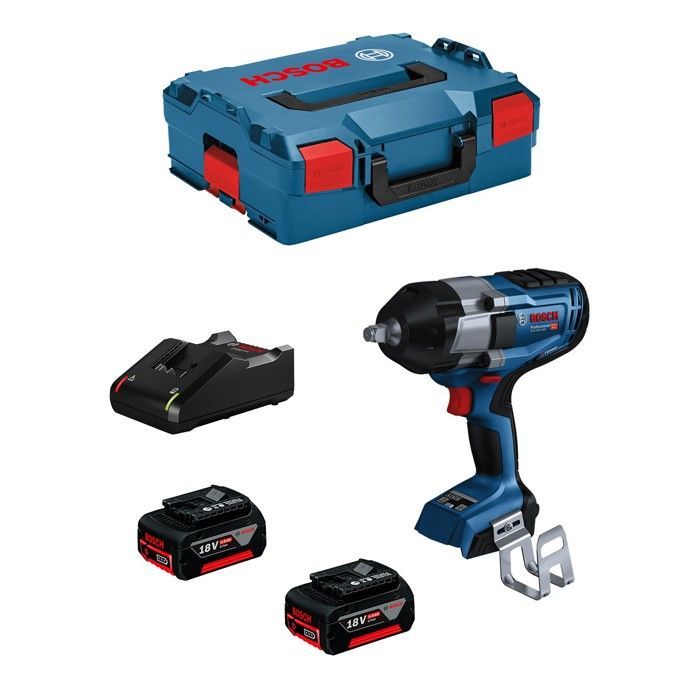 BOSCH GDS 18V-1000 Impact Wrench (2 x 5.0 Ah + GAL18V-40 + L-Boxx 136)