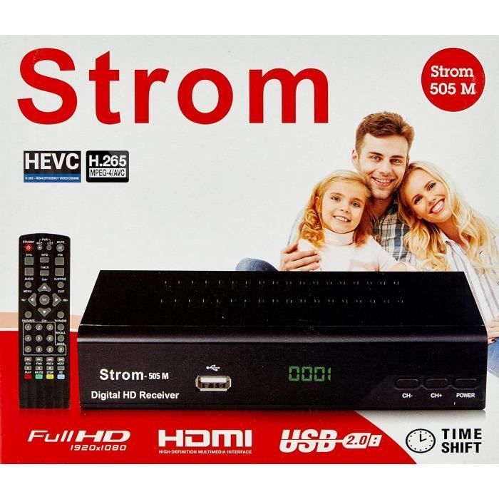 Décodeur TNT HD - HD LINE - STROM 505 - HDMI - PERITEL - Noir