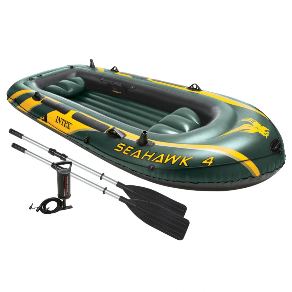 Inflatable Boat with Oars intex Seahawk 4