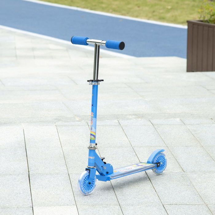 HOMCOM - Patinete - Metal - 67x32x78cm - Azul