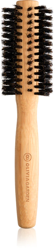 Escova de cabelo redonda Olivia Garden Bamboo Touch Blow com cerdas de javali