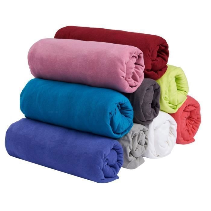 Set of 6 Fitted Sheets - 90x190/200cm - 100% Cotton 57 threads/m² - 23cm Pocket - Multicoloured