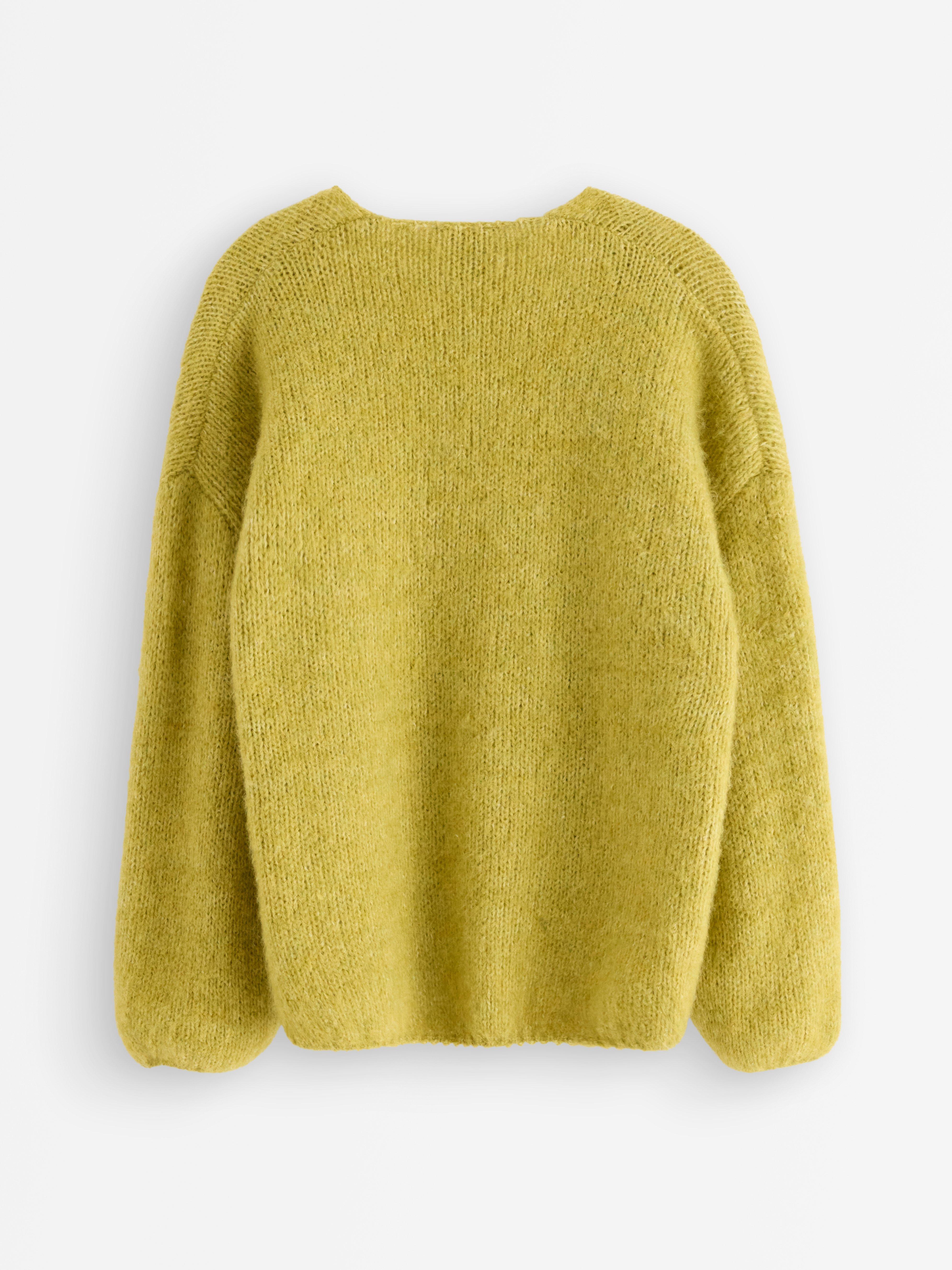 Strikket cardigan lys grønn