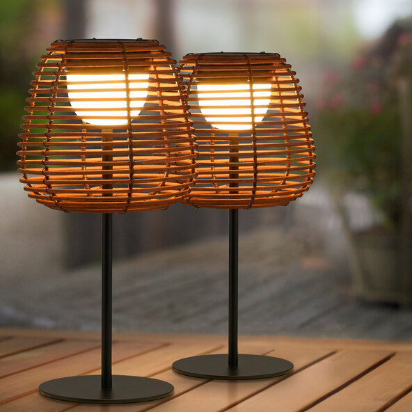 SASKIA LED oplaadbare tafellamp, set van 2