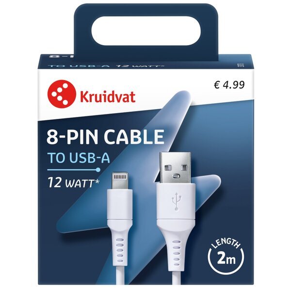 Kruidvat USB-A 8 kontaktu kabelis<br>