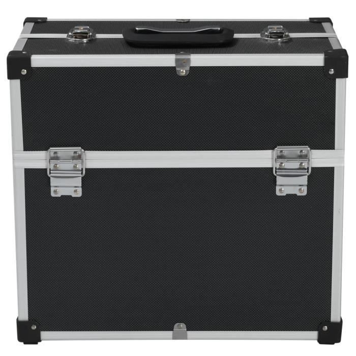 Caja de herramientas, estuche de herramientas, carro de herramientas, caja de herramientas, almacenamiento, archivador, 38 cm, negro