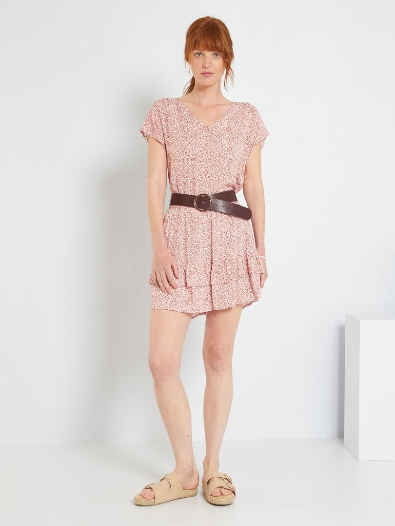 JDY Bloemenblouse - ORANJE