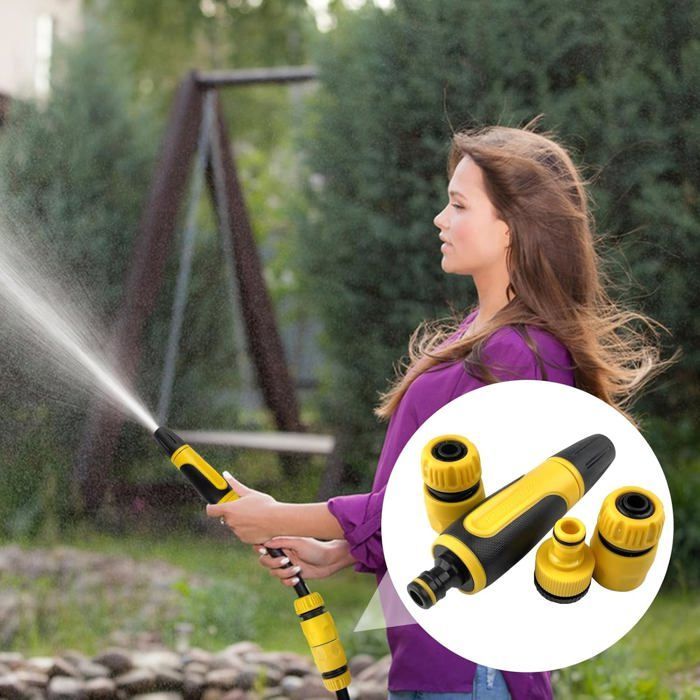 Pistola de agua a alta presión - Ulisem - Lanza ajustable - Fácil instalación - Resistente al agua