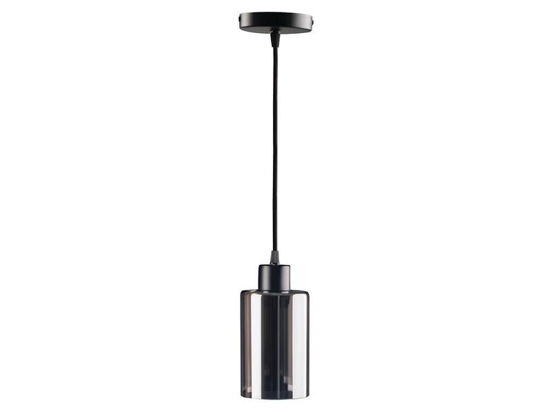 Lampa wisząca Gizio metalowo-szklana czarna