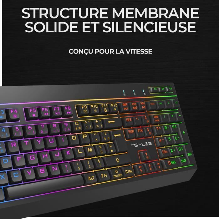 Kit gaming wireless - THE G-LAB - TUNGSTEN EX COMBO - Tastiera + mouse - 32 macro configurabili