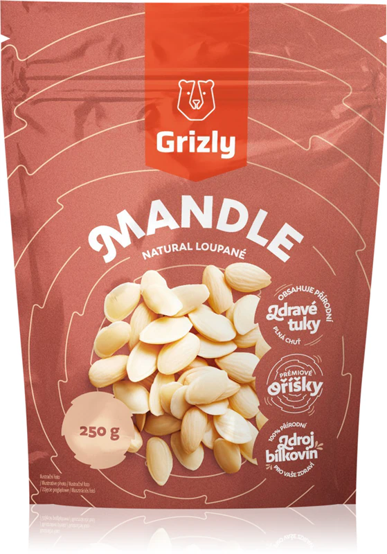 Grizly olúpané mandle