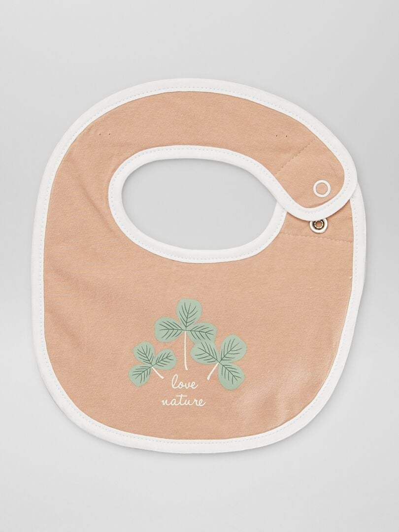 Set van 3 jersey slabbetjes - WIT