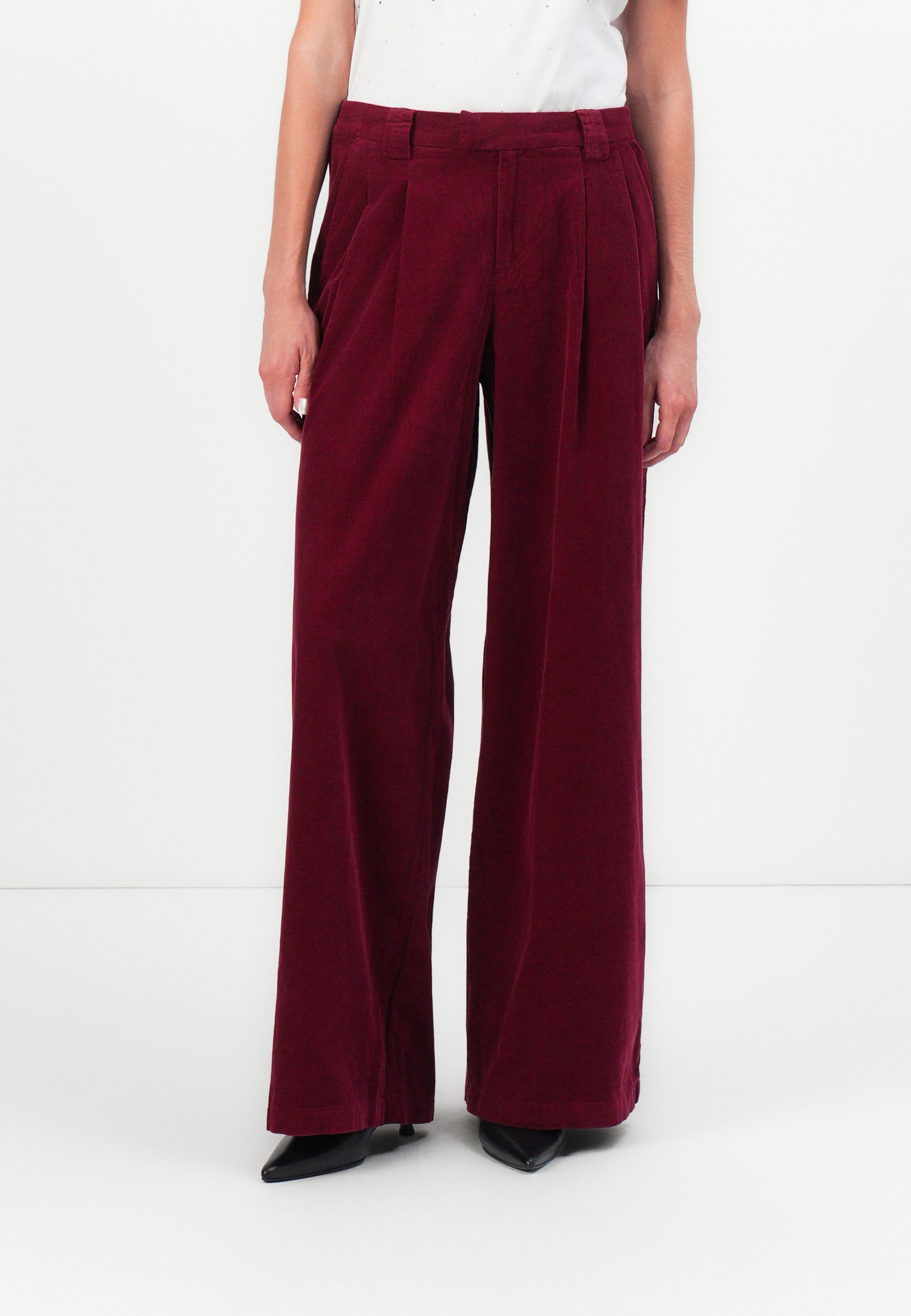 UNIQUEMENT SUR LSVEA NESSA LARGE - Pantalon - cabernet