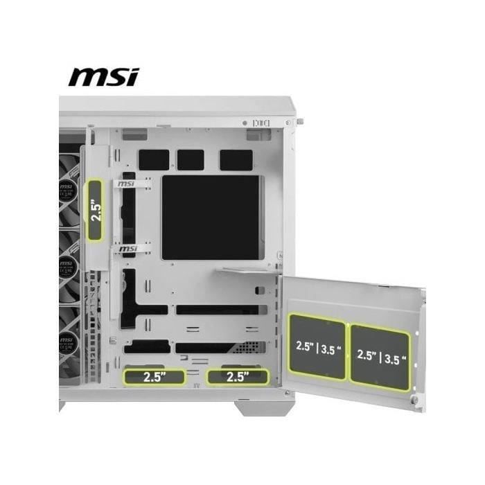 Case per PC - MSI - 306-7G26W22-HH9 - MAG PANO 100R PZ - Bianco