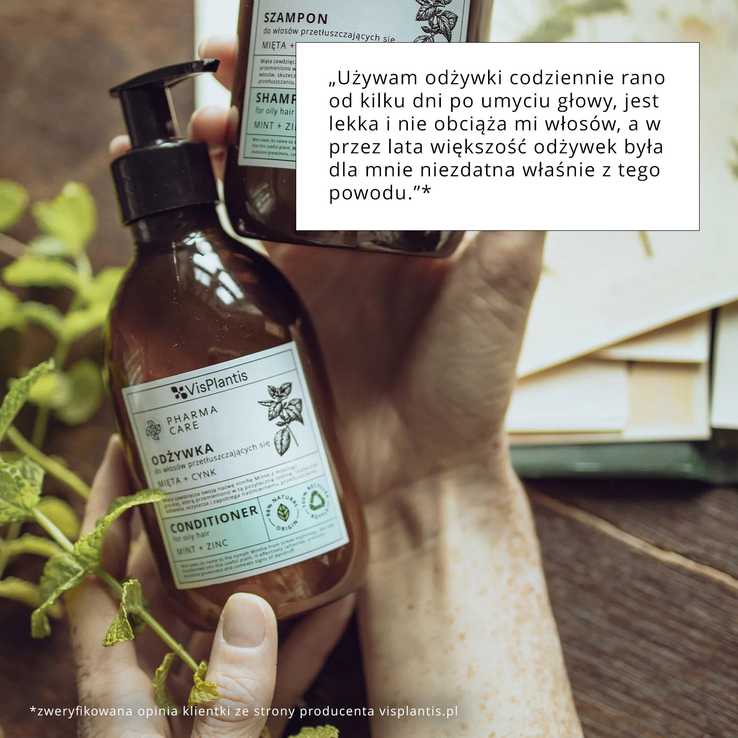 Vis Plantis Pharma Care Mięta + Cynk Odżywka do włosów przetłuszczających się