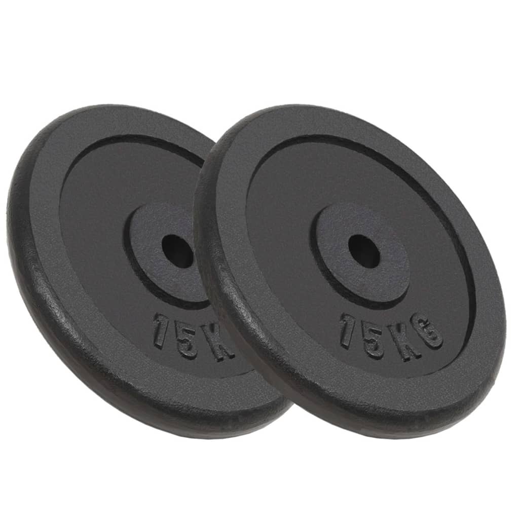  Vidaxl öntöttvas súlytárcsák 2 db 2x15 kg