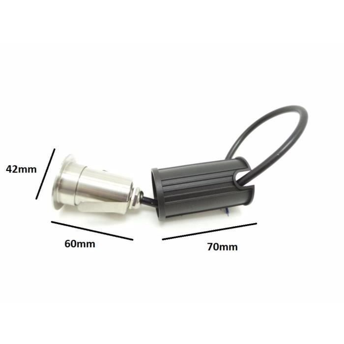 Refletor LED de embutir para exterior - Silumen - Branco Neutro 4200k - 5500k - 1W - IP68 45°