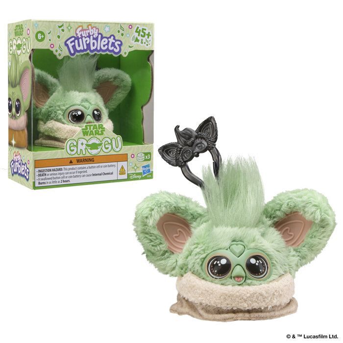 Furby Furblets Grogu STAR WARS™, Mini Electronic Collectible Plush, Over 45 Sounds, Ages 6+, Hasbro