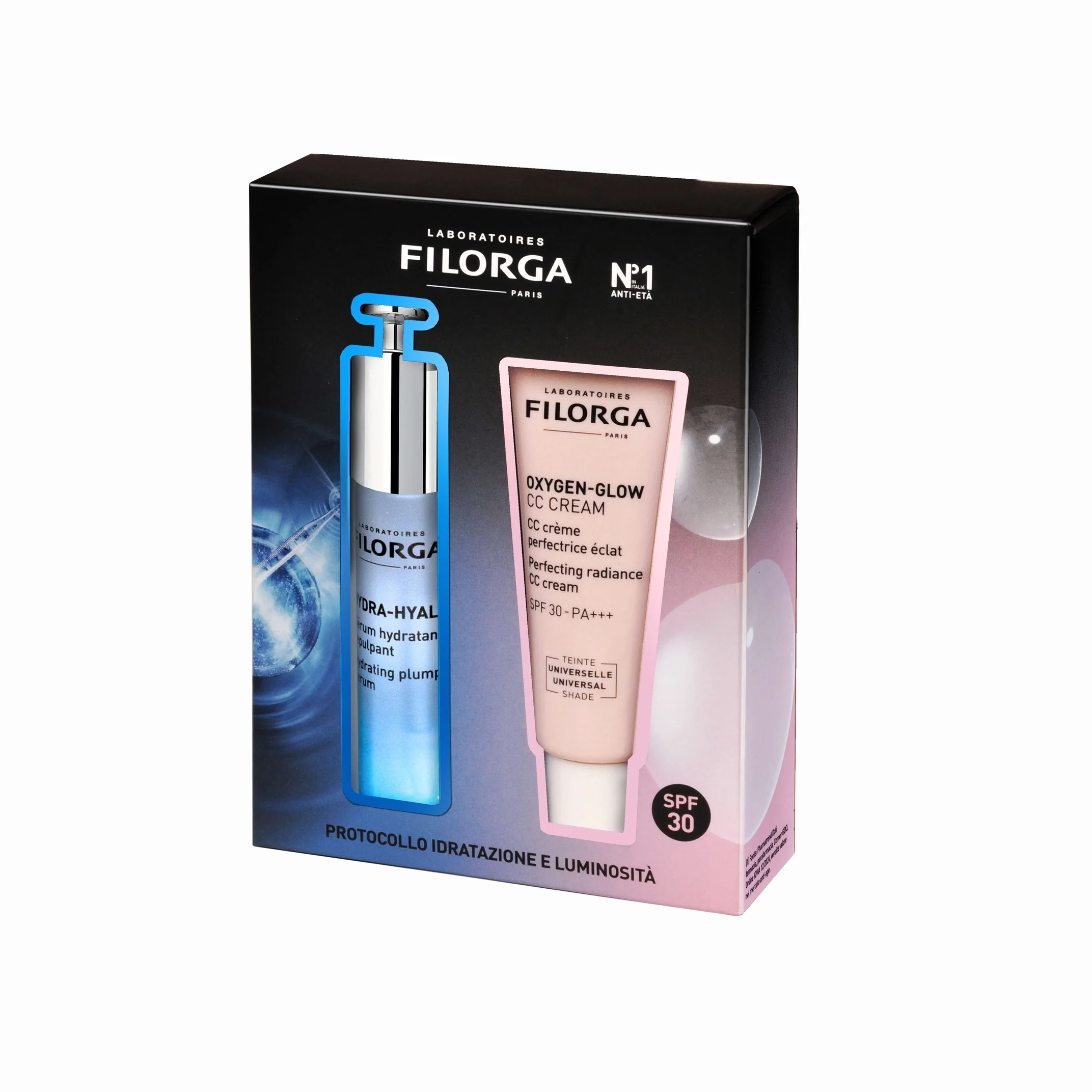 Hydra Cofanetto Hydra-Hyal + Oxygen-glow CC cream - Cofanetto Idratante, Cofanetto Make Up, Siero viso idratante, CC Cream