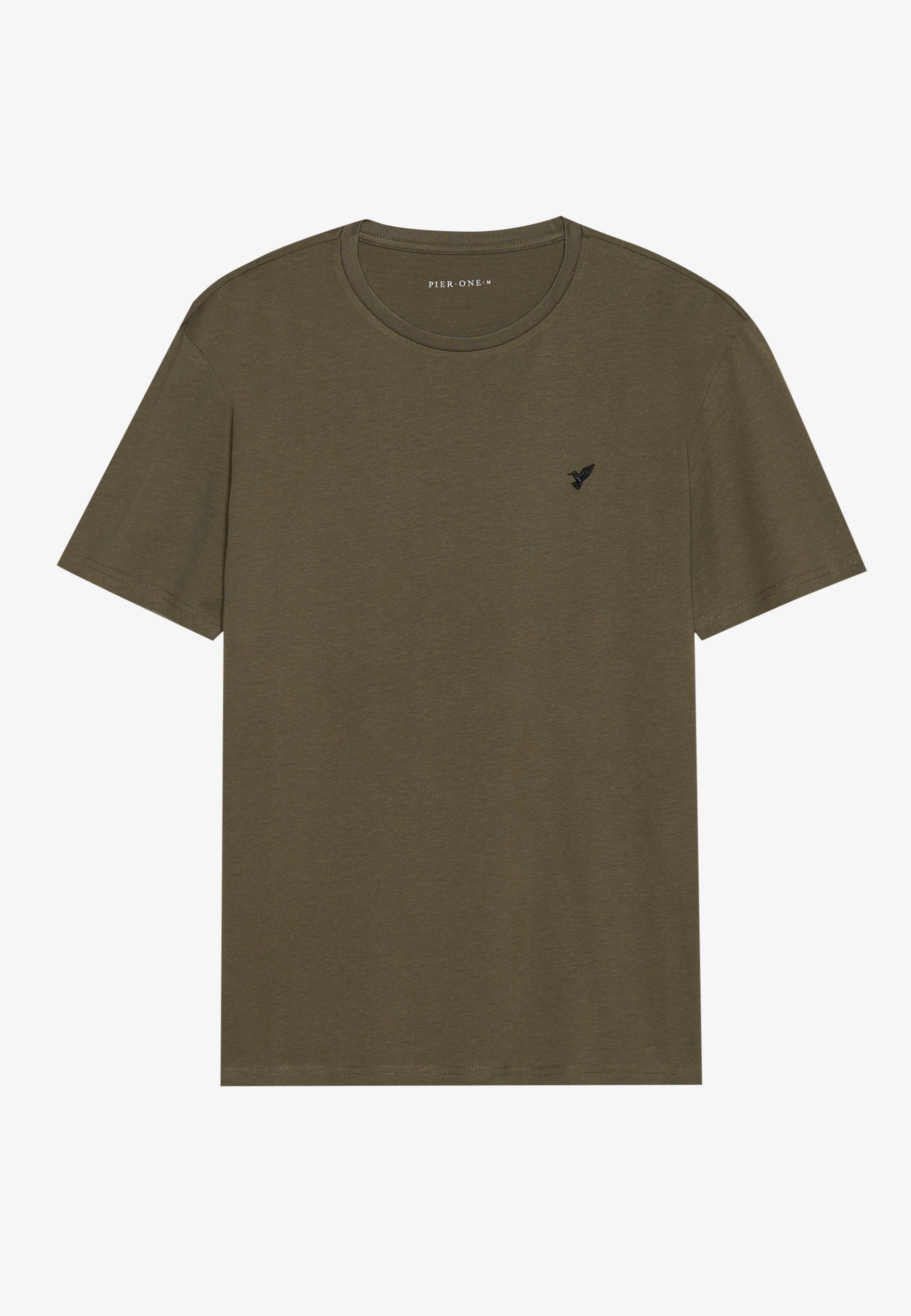 Pier One UNISEX 5-PACK - Basic T-shirt - wit/bruin/donkerblauw