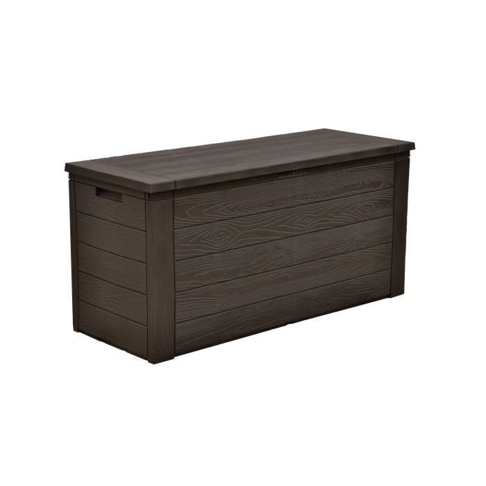 Baú/Armário de Armazenamento TOOD em Resina - 300 L - 120 x 46 x 58 cm - Efeito Madeira Marrom