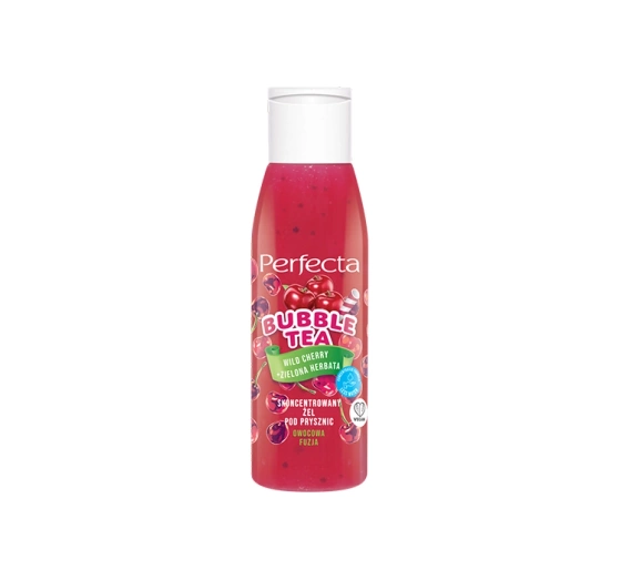Perfecta Bubble Tea żel pod prysznic Wild Cherry zielona herbata mini 100g
