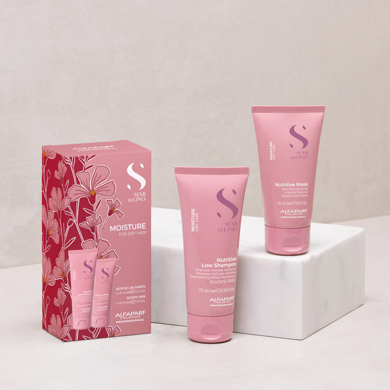 Alfaparf Milano Semi di Lino Moisture Minisize Kit - Kit de viagem com hidratação intensiva