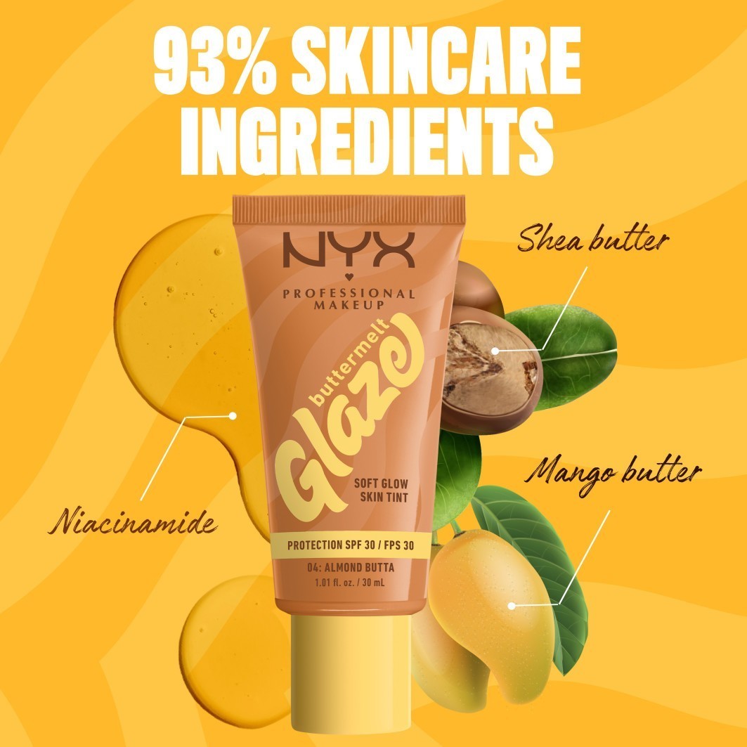 NYX Professional Makeup Foundation Buttermelt Glaze - 30 ml