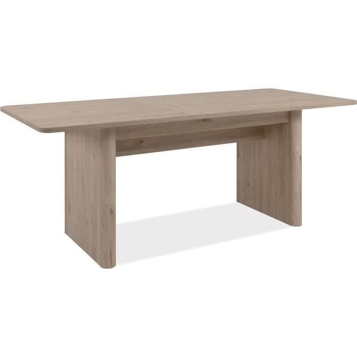 Extendable table - SAI - Rectangular - 10 people - 160/200 x 75 x 90 cm - Jackson Hickory