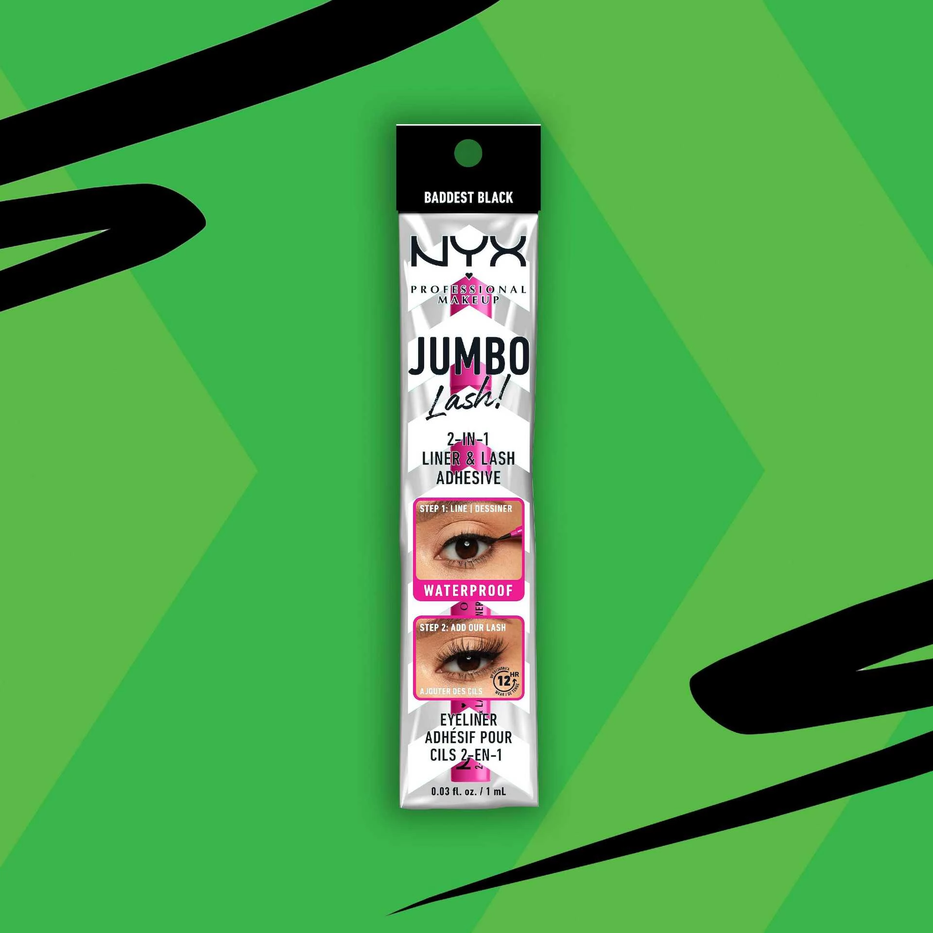 Jumbo 2-σε-1 Liner & Αυτοκόλλητο Μαύρο - NYX Professional Makeup