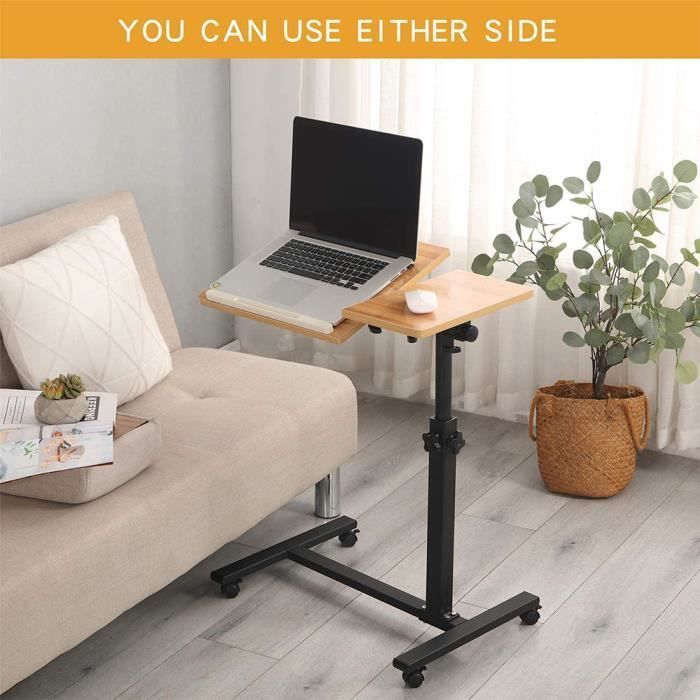 Computer Desk - MQUWENHU - Adjustable Height - 4 Casters
