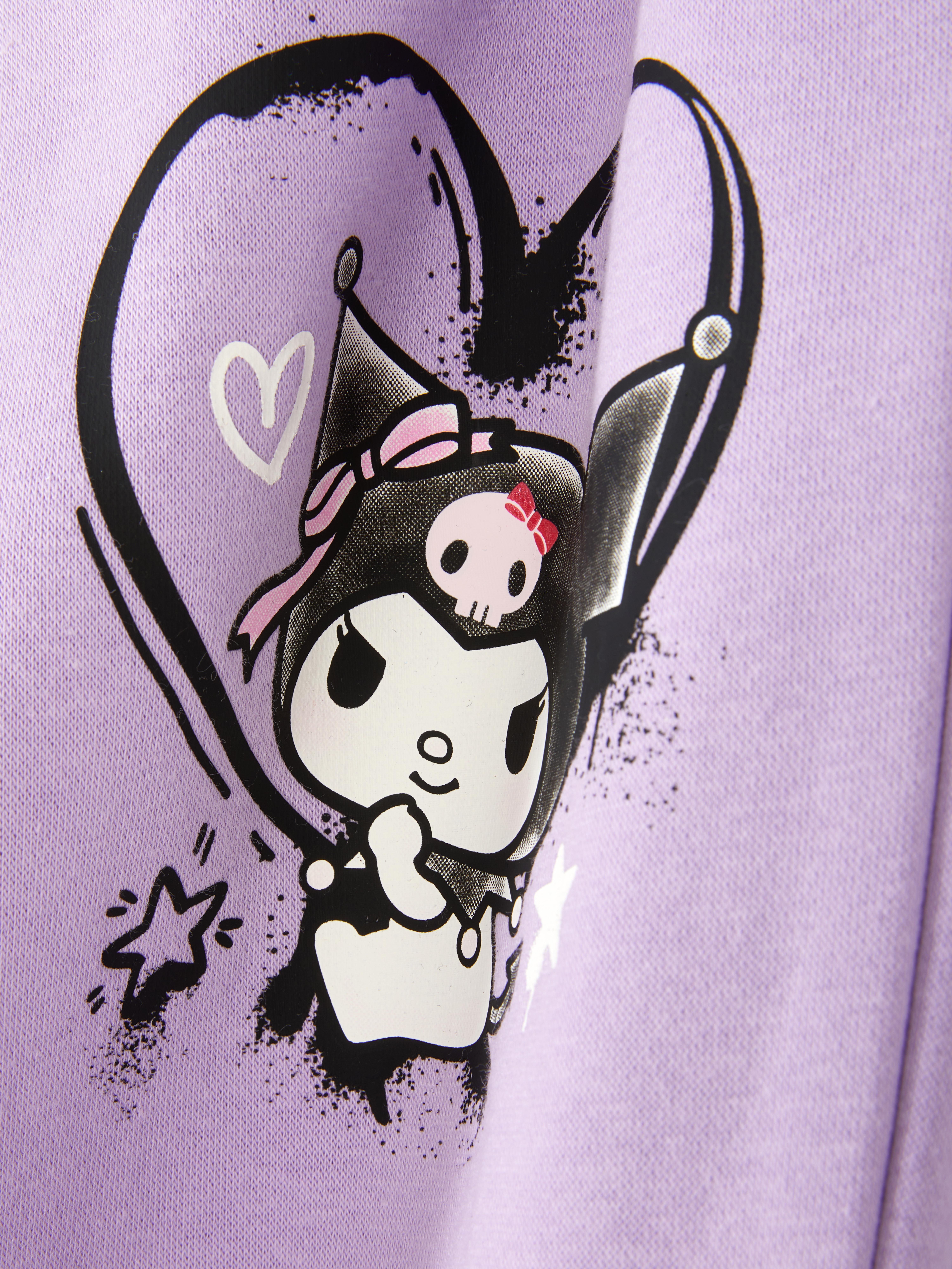 Hello Kitty Kuromi Jogginghose Eine Jogginghose mit Kordelzug, Seitentaschen, Bündchen am Knöchel und Kuromi-Prints