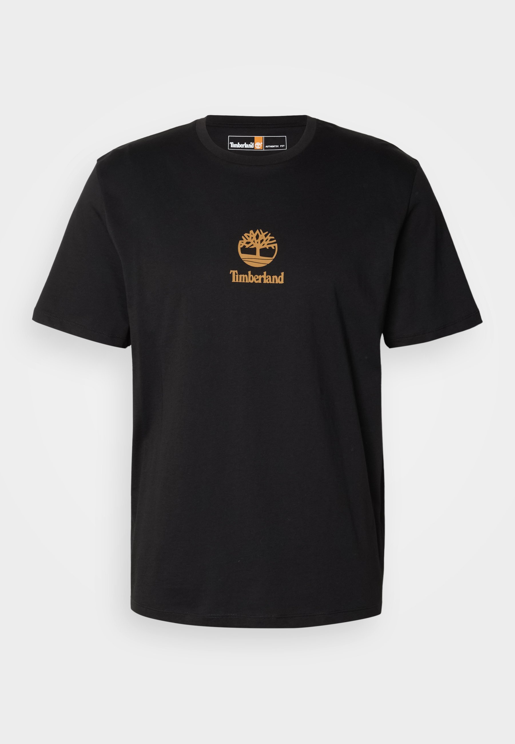 Timberland SMALL LOGO PRINT TEE LEMON PEPPER - T-shirt stampata - nera