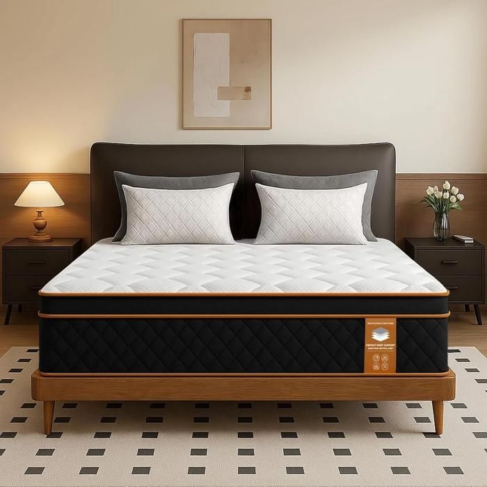 Matelas 180x200 cm Très épais 25 cm - HOLDLAMP Matelas Mémoire de Forme + Ressorts 7 Zones - Hypoallergénique & Réversible