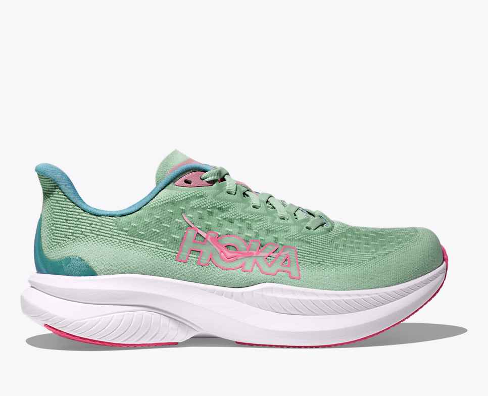 HOKA Mach 6 Jadeíta / Azul Alpino