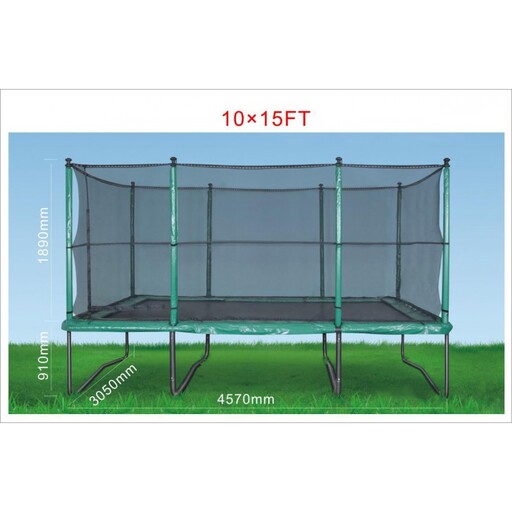 Tomahok Professionelles rechteckiges Trampolin 4,50 x 3,00 m - Bis zu 170 kg