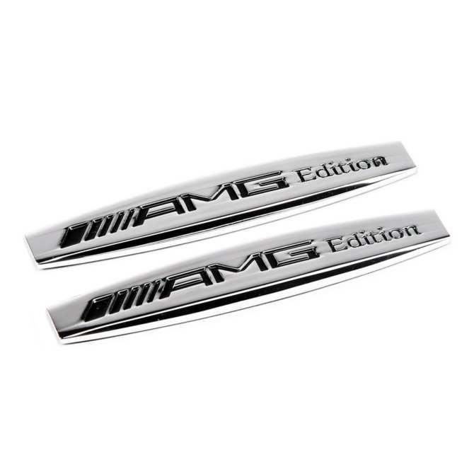 Accesorios exteriores - AMG - Pegatinas metálicas 3D para guardabarros - Negro - Calcomanías - Emblemas