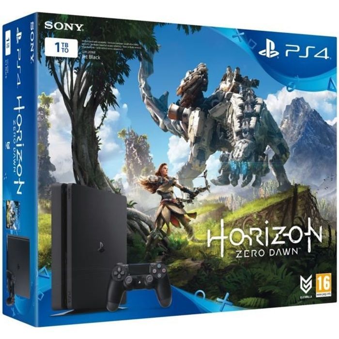 Paquete de computadora SONY: PS4 Slim de 1 TB + Horizon sin pago inicial + Call of Duty y suscripción a PlayStation Plus por 3 meses.