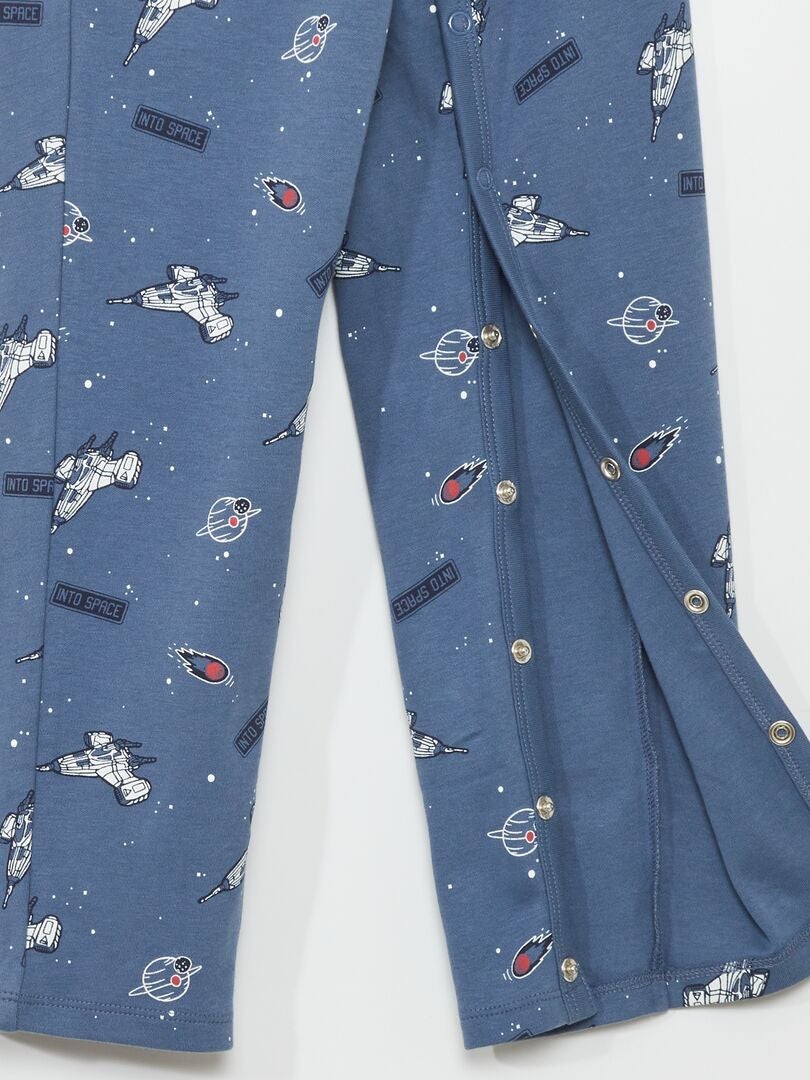 Pantalones con cierre de botón a presión - So Easy - AZUL