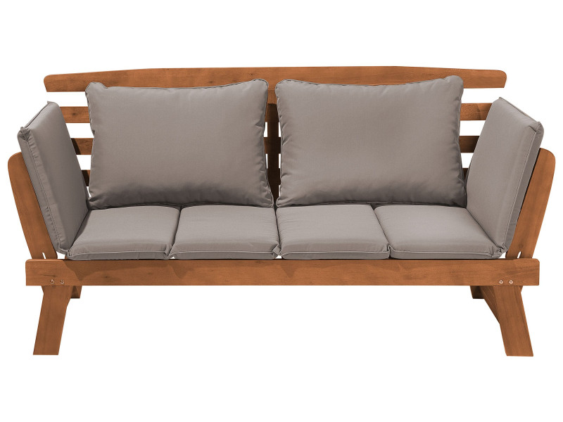 Sofa ogrodowa poduchy 2os ciemne drewno