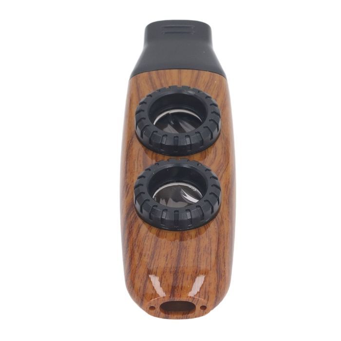 Vvikizy Kazoo a doppio flauto regolabile, strumento musicale a fiato con doppi fori e diaframma, colore legno naturale