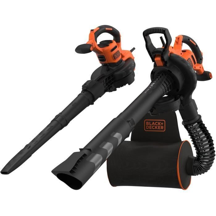 BLACK+DECKER corded vacuum blower shredder - BEBLV300-QS - 3000 W - 72L bag - Twin-tube system