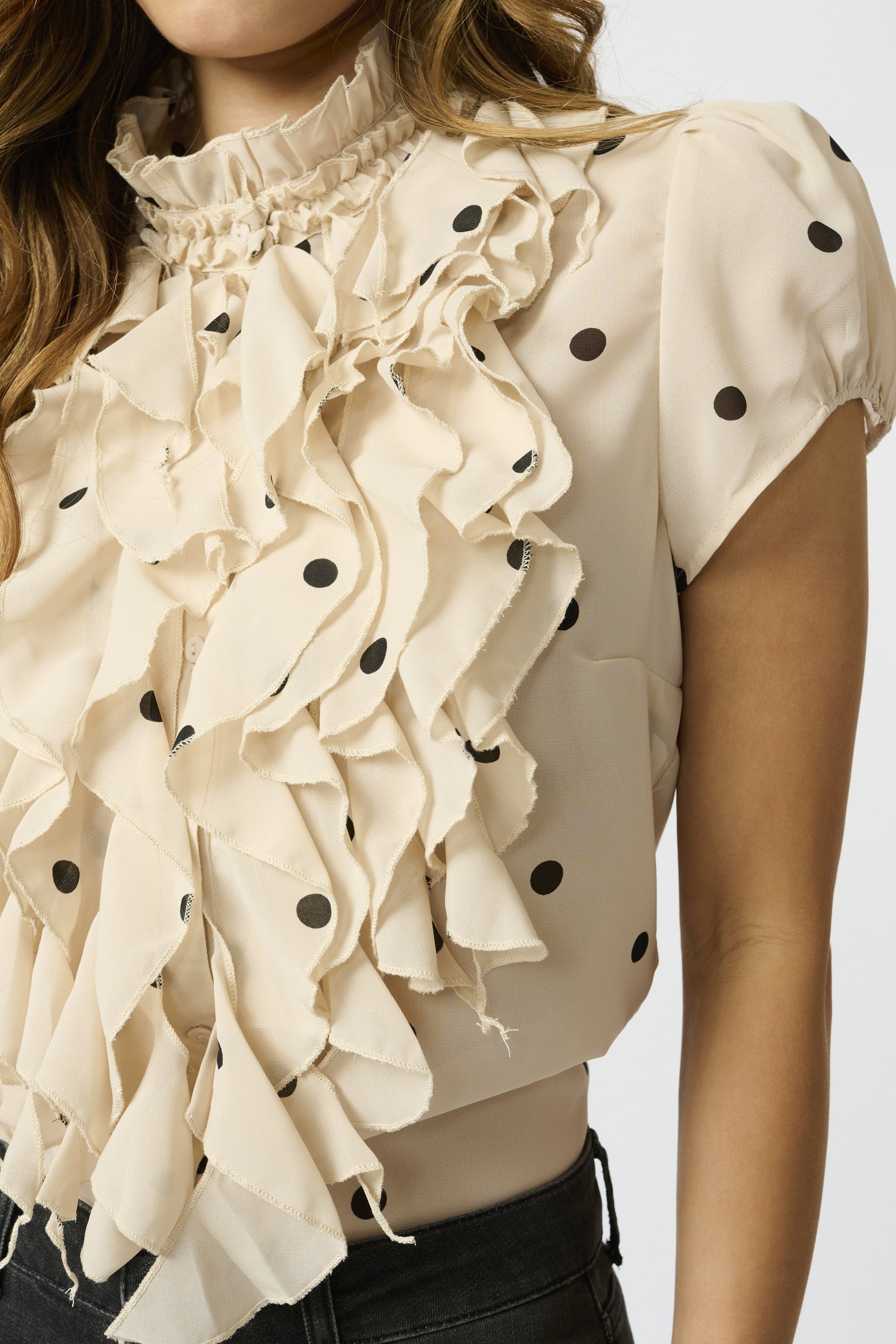 Saint Tropez LILJA SS - Camicetta con bottoni - crema
