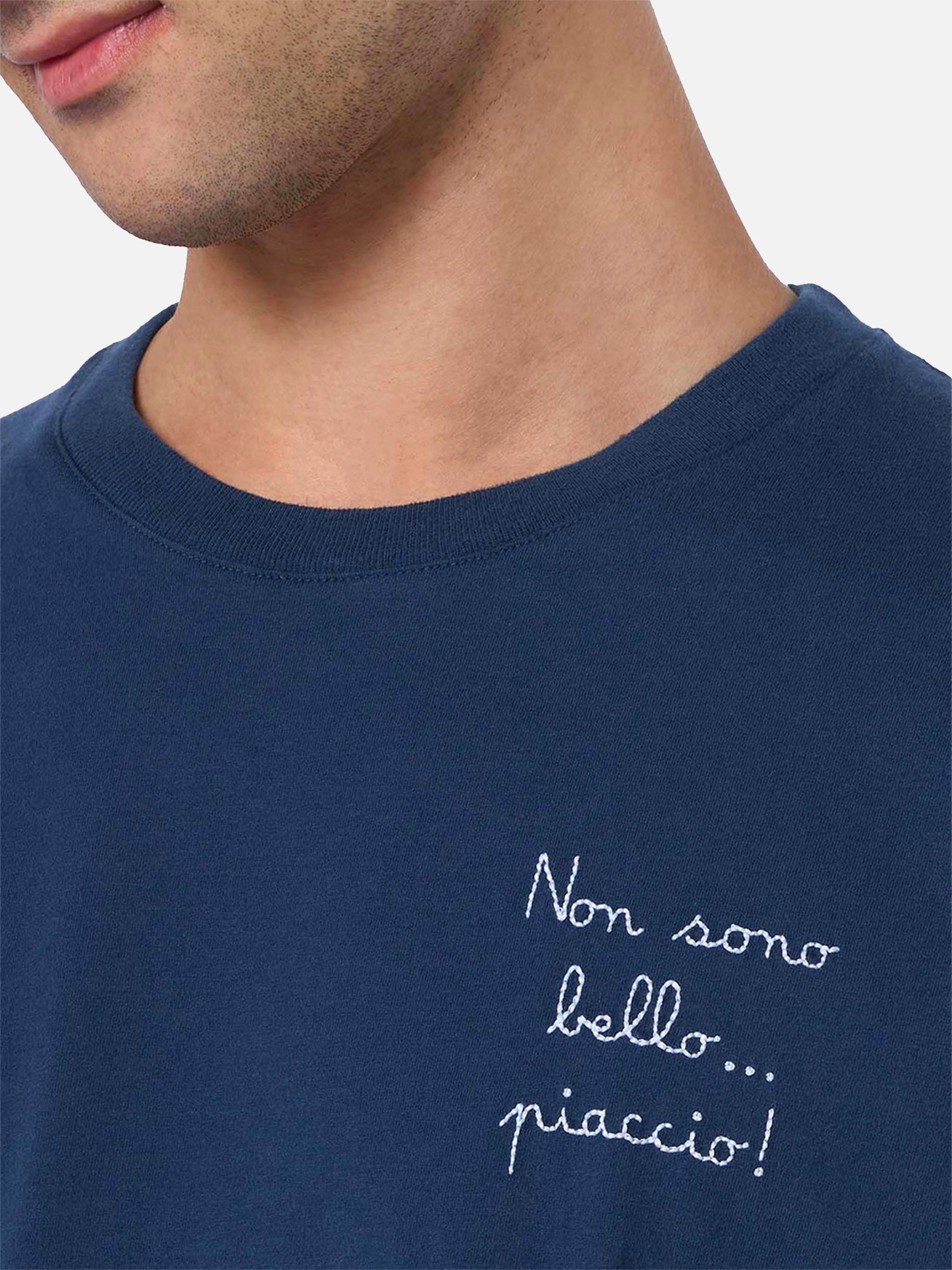 Camiseta Arnott para hombre | Azul, manga corta | Bordado 