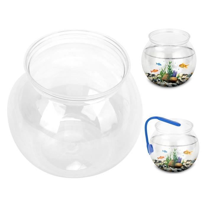 Aquarium rond en plastique transparent OMABETA pour poissons d'eau froide