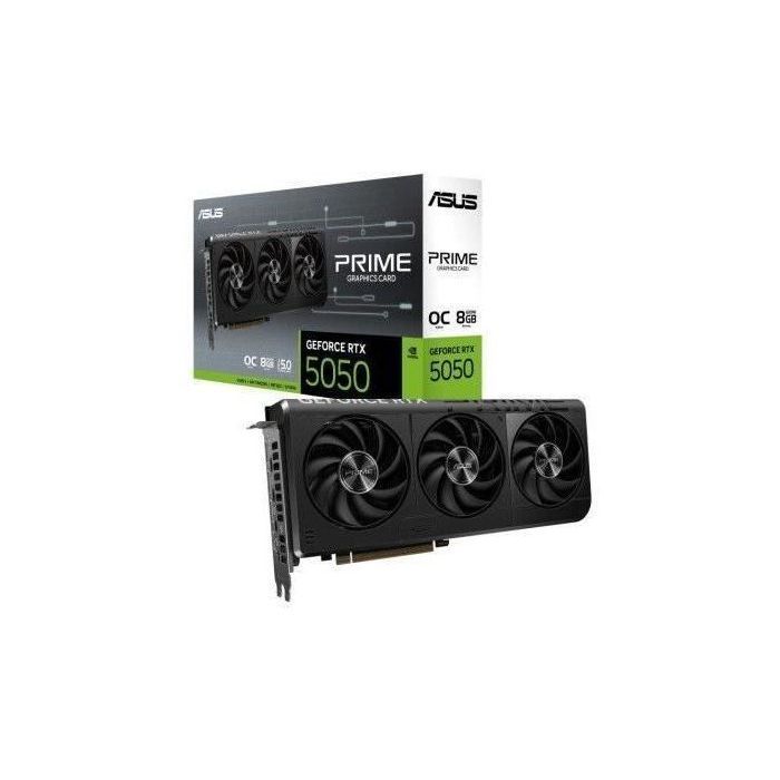 Graphics card - ASUS - PRIME RTX 5050 O8G - 8 GB GDDR6 - 2560 CUDA cores - 7680 x 4320 pixels