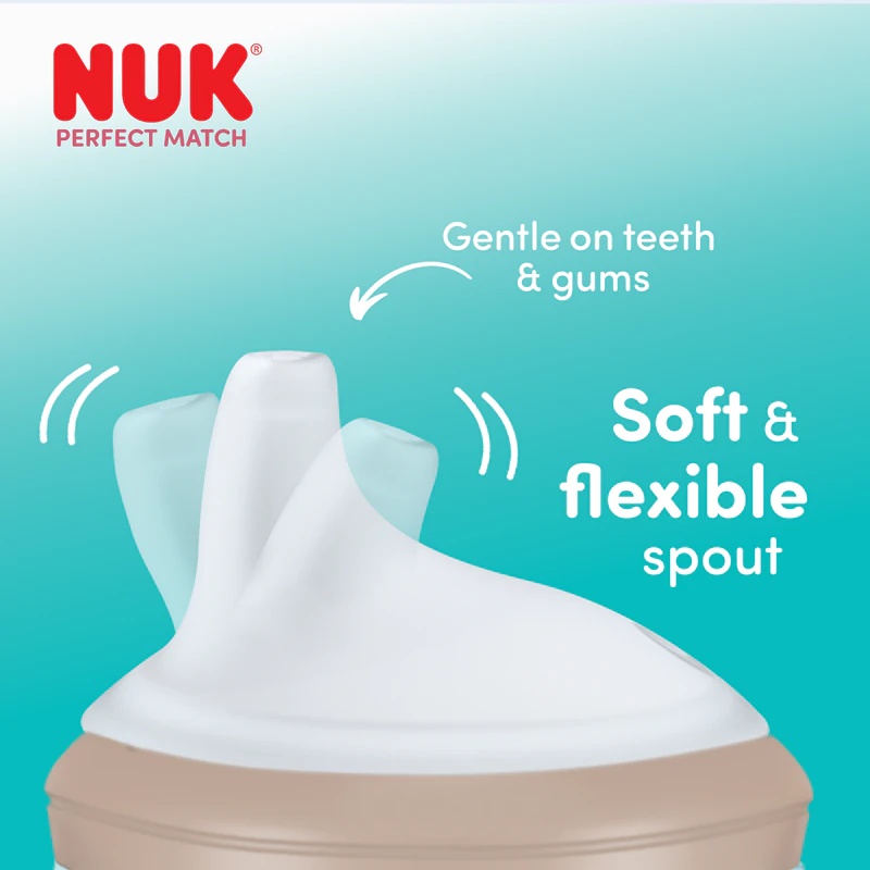 NUK Perfect Match Hippo učna steklenička za nadzor temperature