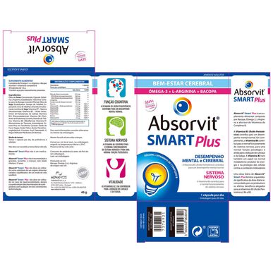Absorvit aivojen hyvinvointilisä Smart Plus 30 kapselia 30 kapselia