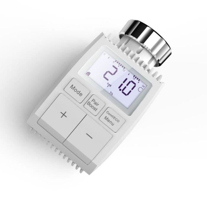 Cabeçote de válvula termostática universal conectado para radiador com tela LCD - SILUMEN