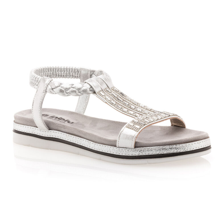 Sandalias grises para mujer / Zapatos de punta abierta
